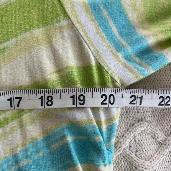 Ruby Rd. Favorites Lime Green & Turquoise Rayon Summer Blouse Women’s XL - Picture 10 of 11